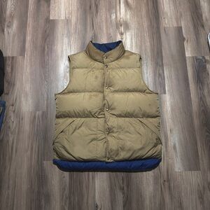 Vintage L.L. Bean goose down puffer snap front vest • Size L